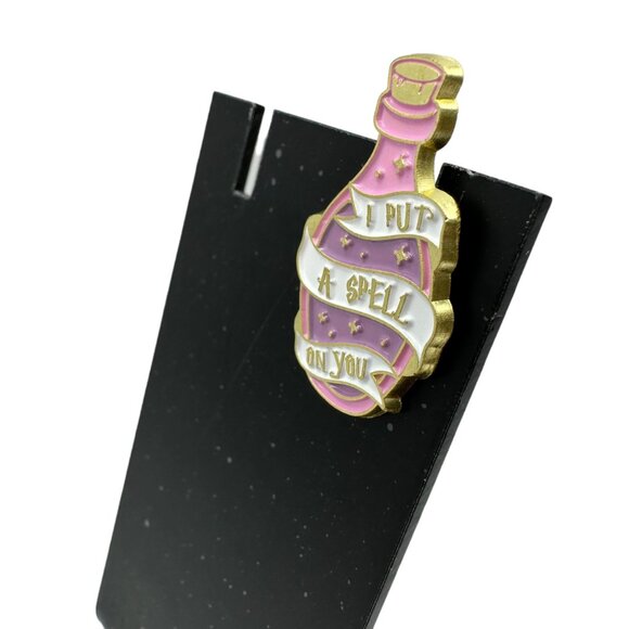 Pink Gold "I Put A Spell On You" Enamel Pin Potion Bottle Magic - Picture 3 of 6